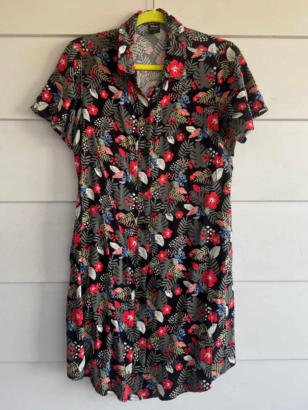 Disney Her Universe Hidden Stitch Lilo Button front Dress M
